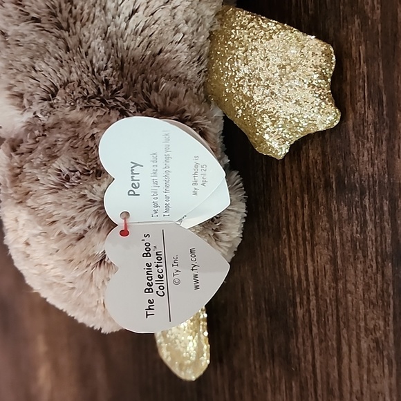 TY Beanie Boos PERRY the Brown Platypus (8 Inch) (NEW Brown Version) NWT - Picture 7 of 9